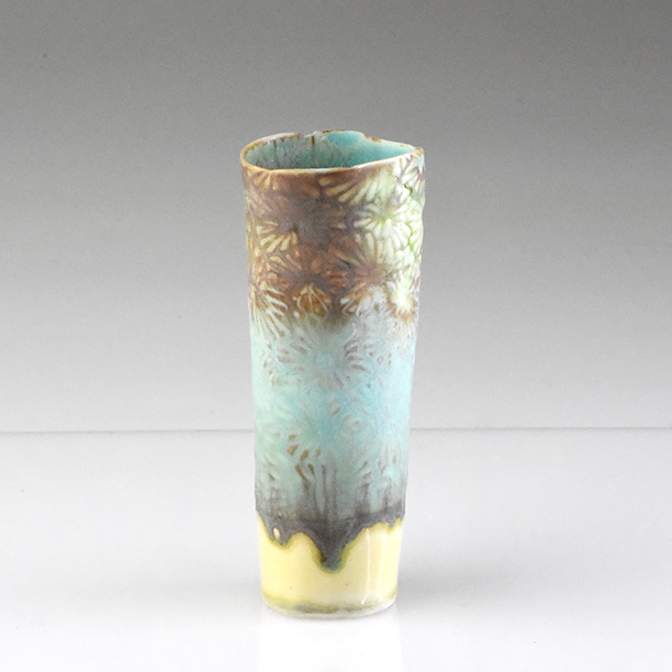 9.5 cm by 3.5 cm - Daisy Vase in Textured Blues