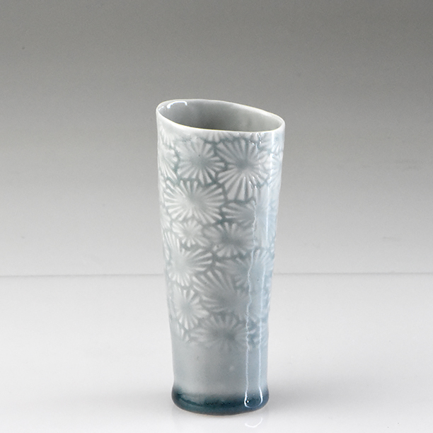 10 cm by 4 cm - Daisy Vase in Soft Greys